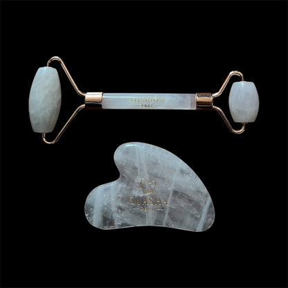 Set Guasha quartz rose